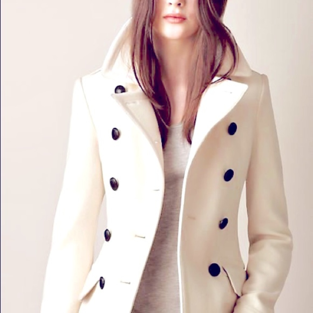 Burberry Off-White Authentic Womens Peacoat Jacket
